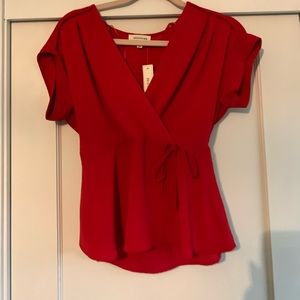 Red Out On The Town Blouse